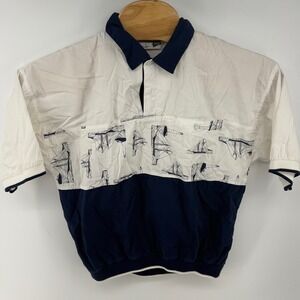 Pierre Cardin Men *READ Vintage 90s Nautical Sailboat Colorblock Windshirt